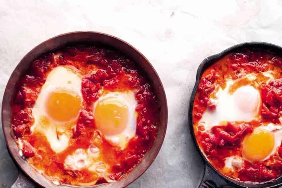 Shakshuka with eggs.