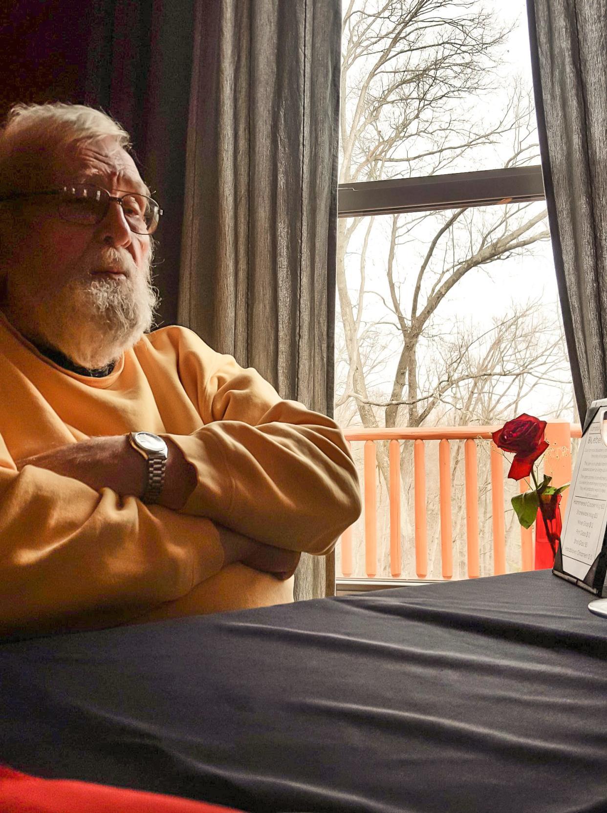 Bill Conrad, considered a mentor and a trailblazer among Mohican River corridor residents and business owners, holds court in 2020 at the breakfast table at Landoll's Mohican Castle.