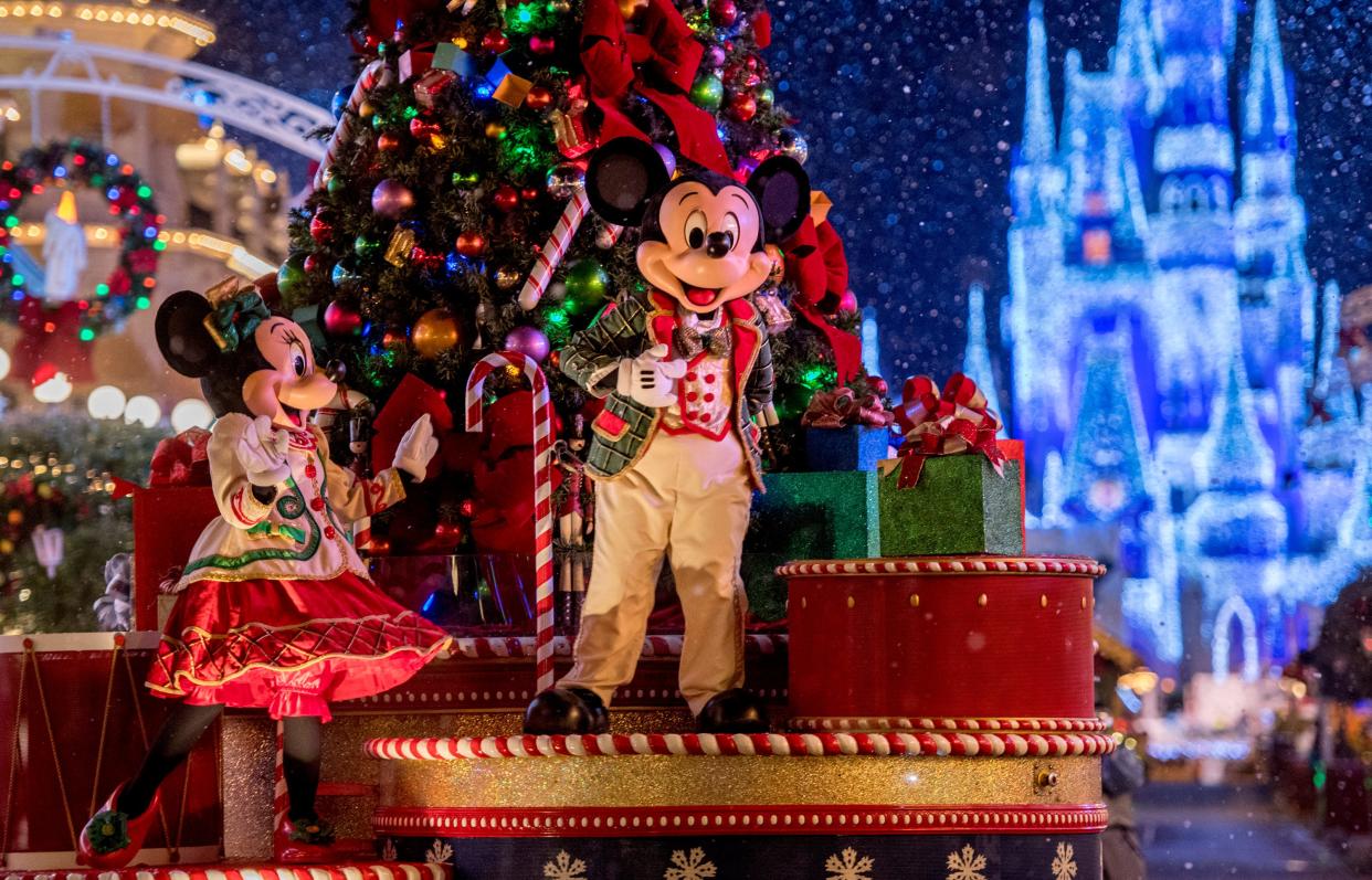 Disney Very Merriest After Hours, a four-hour, separate-ticket event at Disney World's Magic Kingdom, includes a new holiday show featuring Mickey and Minnie Mouse, a fireworks and projection show.