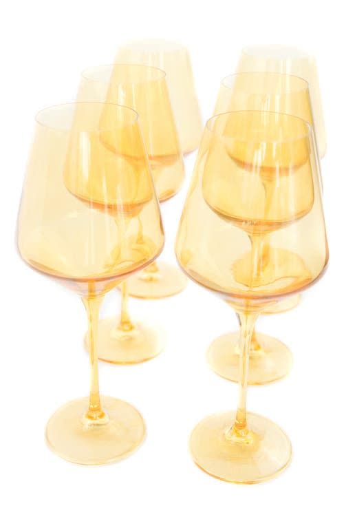 50) Set of 6 Stem Wineglasses