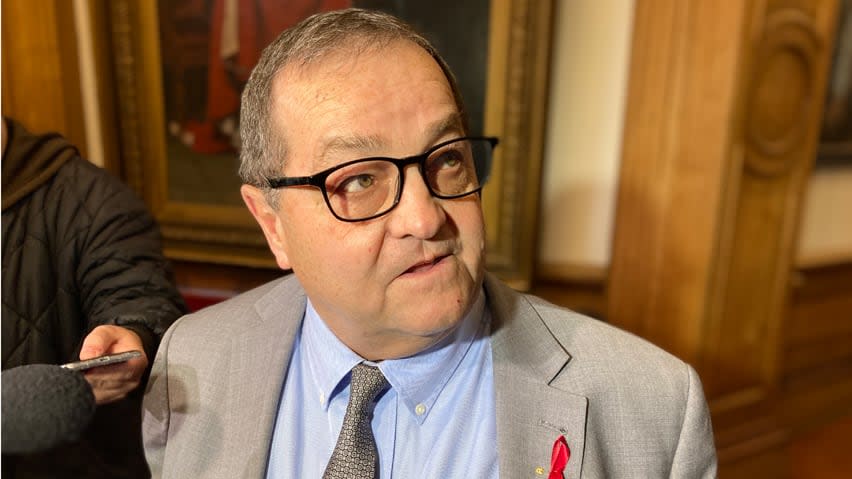 Environment Minister Gary Crossman told a legislature committee the money will be used to encourage big industry to reduce emissions. (Jacques Poitras/CBC - image credit)