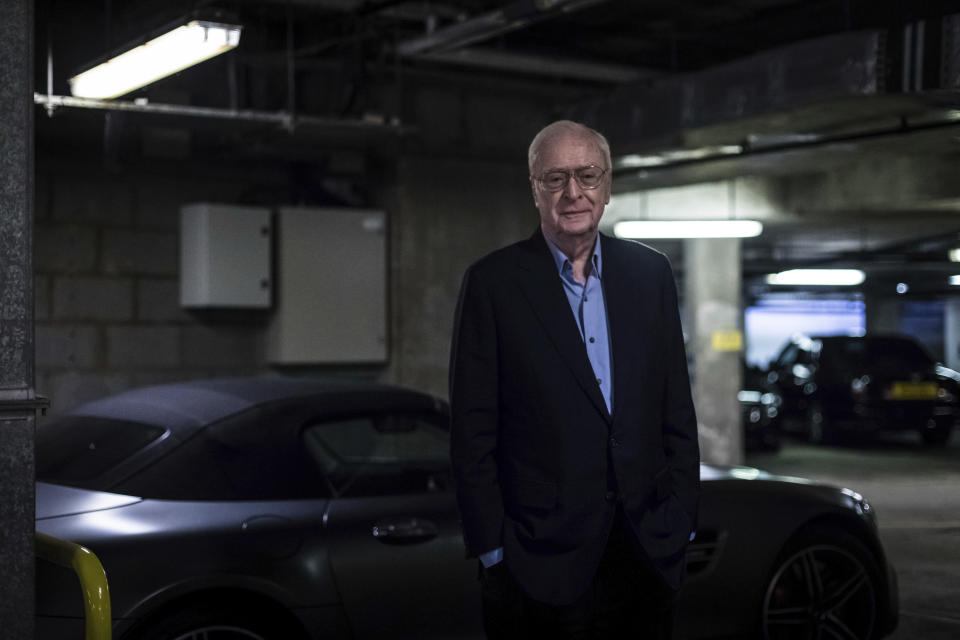 FILE - Michael Caine poses for a portrait in London on Oct. 11, 2018. Caine turns 89 on March 14. (Photo by Vianney Le Caer/Invision/AP, File)