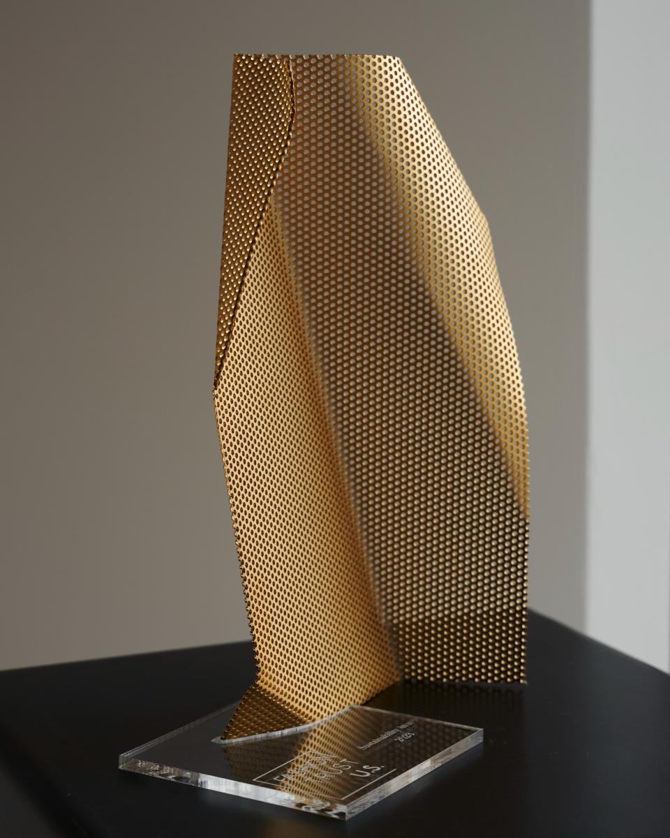 The trophy designed by Ana Khouri. Photo by Adrian Gaut.