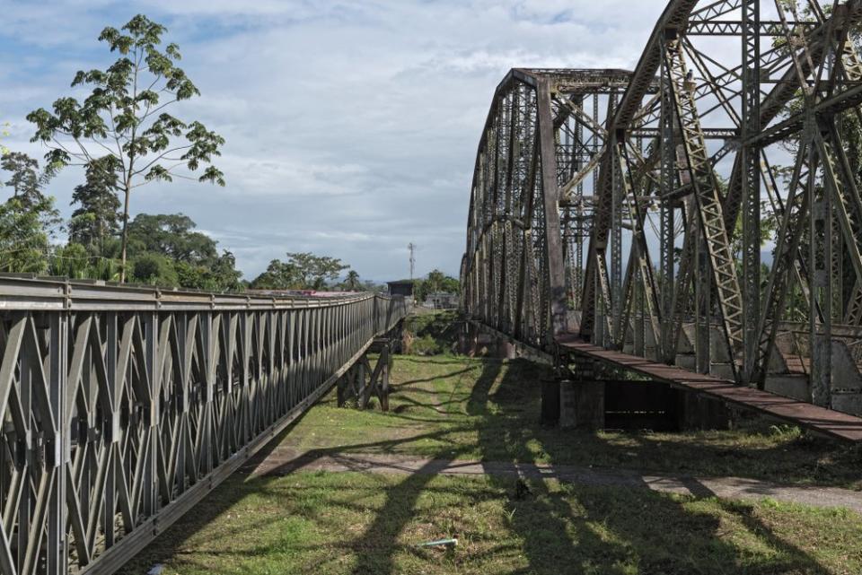 Sixaola bridge on the Costa Rica Panama border crossing 