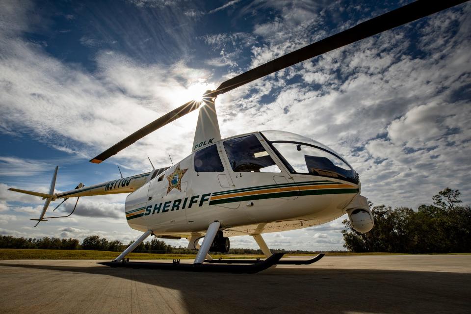 One of the Polk County Sheriff's Office's Robinson R66 helicopters at the Bartow Air Base. The department received permission from the Polk County Commission in December to retire an old helicopter in favor of a new Robinson R66.