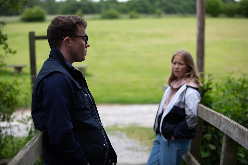 FROM ITV

STRICT EMBARGO 
Print media - No Use Before Tuesday 3rd August 2021
Online Media - No Use Before 0700 Tuesday 3rd August 2021

Emmerdale - Ep 9122

Tuesday 10th August 2021 

Liv Flaherty [ISOBEL STEELE] is heartbroken when Vinny Dingle [BRADLEY JOHNSON] says he can only be her friend. 

Picture contact David.crook@itv.com 

Photographer - Mark Bruce

This photograph is (C) ITV Plc and can only be reproduced for editorial purposes directly in connection with the programme or event mentioned above, or ITV plc. Once made available by ITV plc Picture Desk, this photograph can be reproduced once only up until the transmission [TX] date and no reproduction fee will be charged. Any subsequent usage may incur a fee. This photograph must not be manipulated [excluding basic cropping] in a manner which alters the visual appearance of the person photographed deemed detrimental or inappropriate by ITV plc Picture Desk. This photograph must not be syndicated to any other company, publication or website, or permanently archived, without the express written permission of ITV Picture Desk. Full Terms and conditions are available on  www.itv.com/presscentre/itvpictures/terms