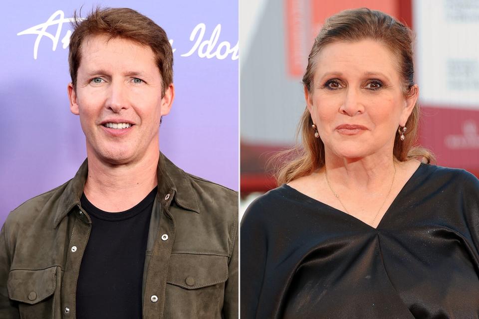 James Blunt and Carrie Fisher