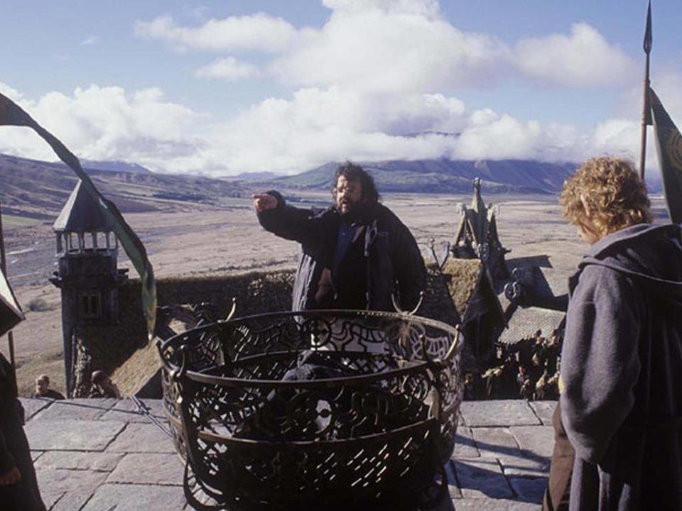 Jackson on the set of The Lord of the Rings (Rex Features)