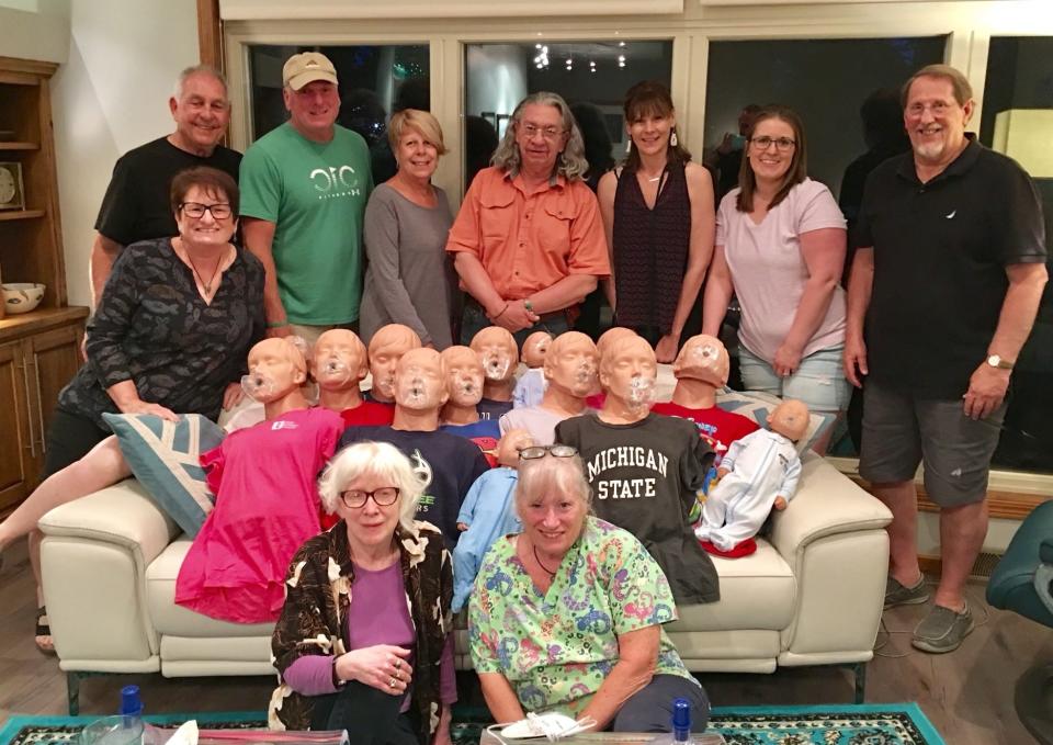 A pizza party and The Pulse Provider lifesaving course at the home of Pat Cornelius in Wooster.