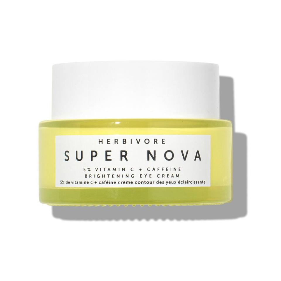 <p><a href="https://go.redirectingat.com?id=74968X1596630&url=https%3A%2F%2Fwww.sephora.com%2Fproduct%2Fherbivore-botanicals-super-nova-5-thd-vitamin-c-caffeine-brightening-eye-cream-P503923&sref=https%3A%2F%2Fwww.elle.com%2Fbeauty%2Fmakeup-skin-care%2Fg44662772%2Fbest-caffeine-eye-creams%2F" rel="nofollow noopener" target="_blank" data-ylk="slk:Shop Now;elm:context_link;itc:0;sec:content-canvas" class="link ">Shop Now</a></p><p>Super Nova 5% THD Vitamin C + Caffeine Brightening Eye Cream</p><p>sephora.com</p><p>$48.00</p><span class="copyright">courtesy of brands</span>