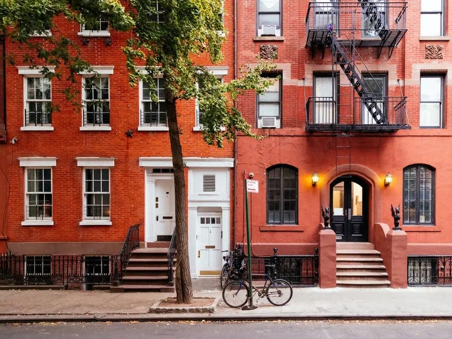 red-brick buildings on a nyc street