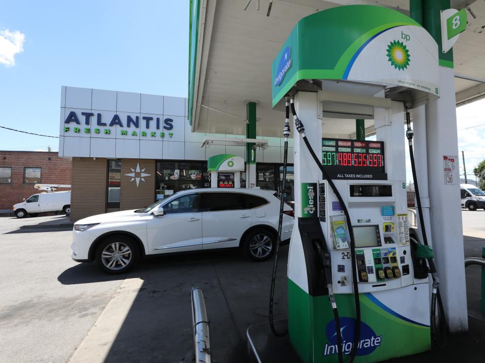 Mount Vernon city officials arranged with Mount Vernon-based Atlantis Management Group for discounted gas on Sunday, for Mount Vernon residents only, July 3 from 1:30 to 6 p.m. at the company's station at 767 S. Columbus Ave in Mount Vernon. Here, the station is pictured June 28, 2022.  Residents must go to the CMVNY.com website to register. 
