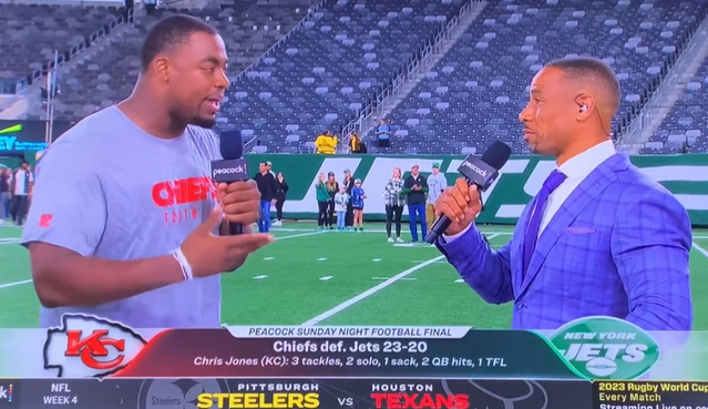 NBC's Rodney Harrison tried unsuccessfully to get Chiefs' Chris