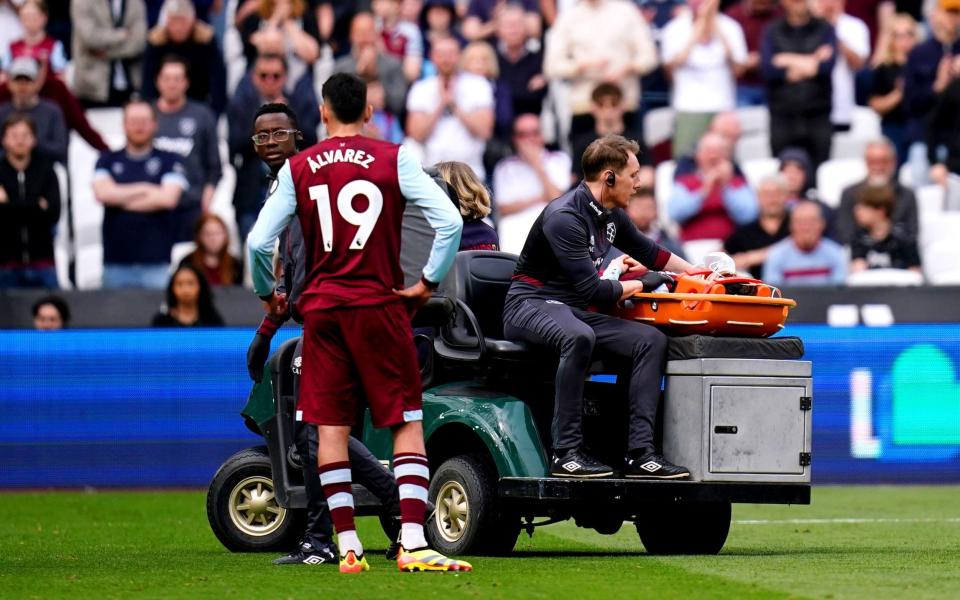 West Ham debutant George Earthy 'awake' and taken to hospital after sickening head clash