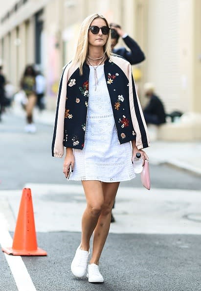 For those print newbies try pairing a plain white or black outfit with a statement jacket.