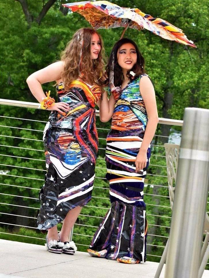 Incredible dresses out of duct tape