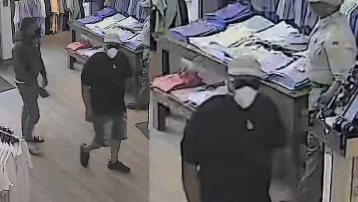 Memphis Police are looking for a group of men who stole jewelry, clothes, purses and more from Oak Hall and Tate  Jewelers on Thursday, May 19.