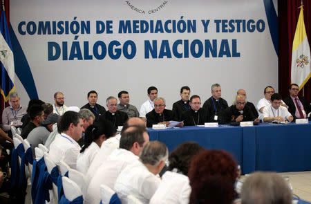 A general view during the national dialogue in Managua, Nicaragua June 16, 2018. REUTERS/Jorge Cabrera