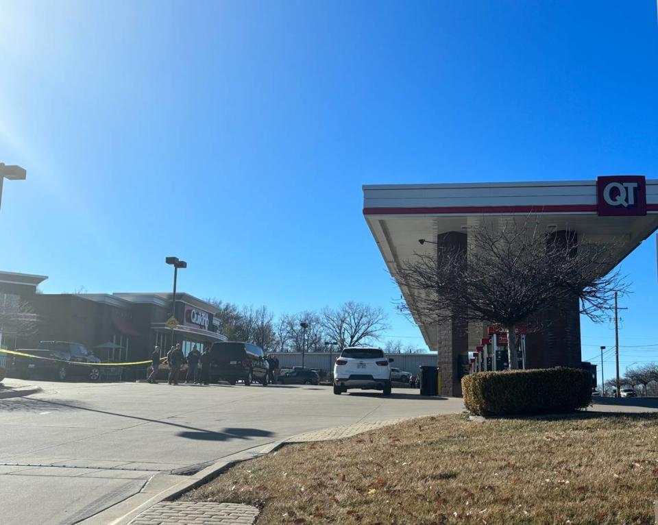 Officials in Shawnee, KS continue to investigate a Quik Trip where an officer shot an armed suspect on Feb. 18. 2024.