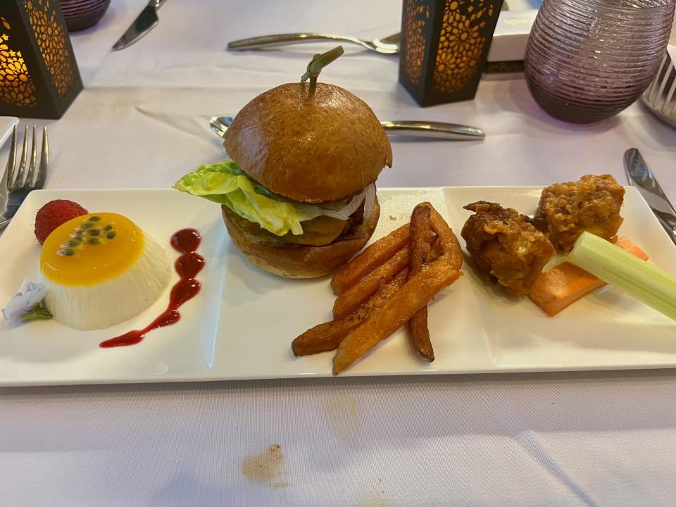 Qatar Airways' meal tasting.