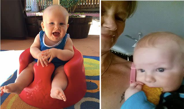 The 17-month-old's mother Kerrie Hall said he had only started walking days before the horrible accident, which affected both legs. Picture: Supplied