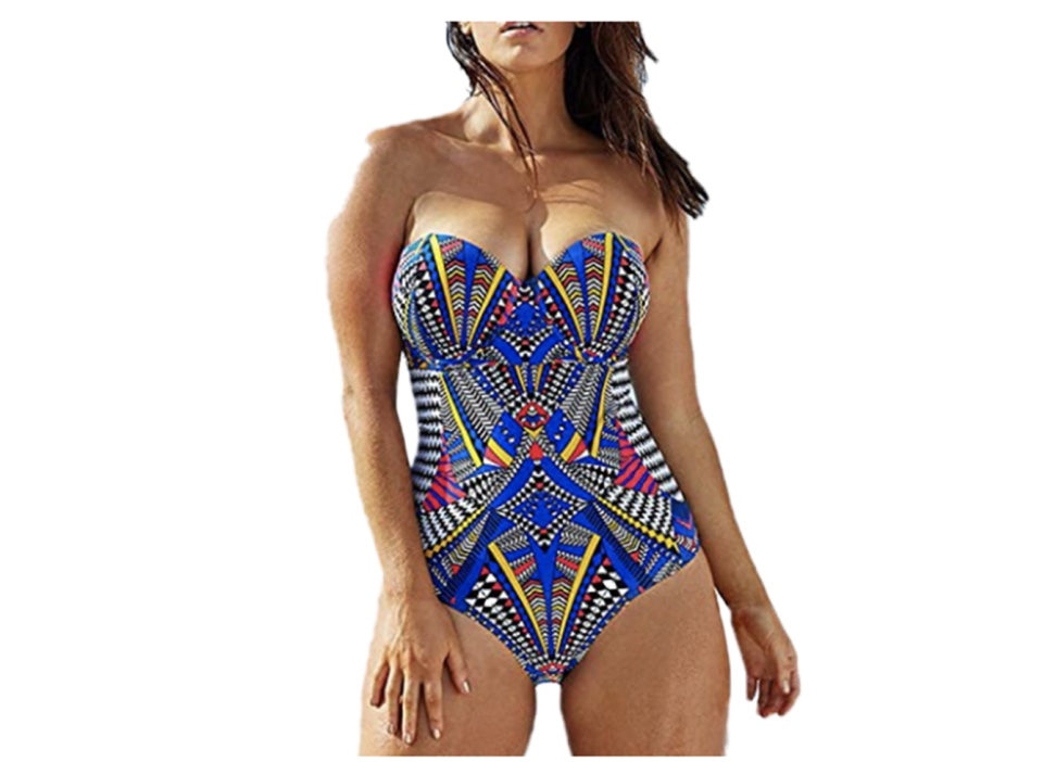 9) Plus Size Athletic One-Piece Swimsuit