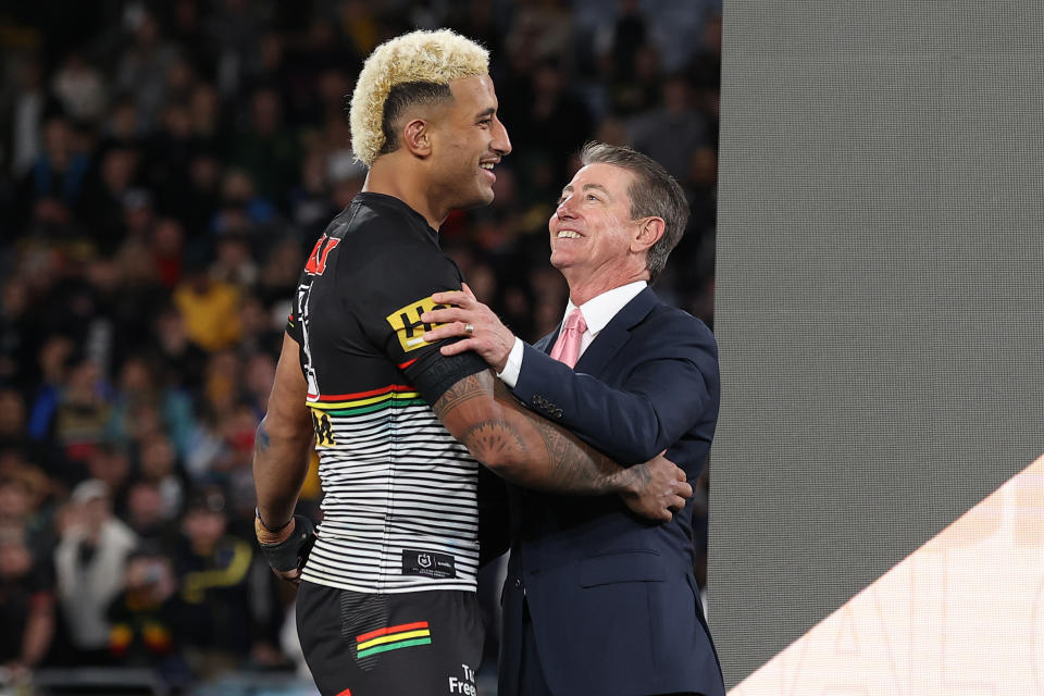 Greg Alexander, pictured here congratulating Viliame Kikau after the NRL grand final.