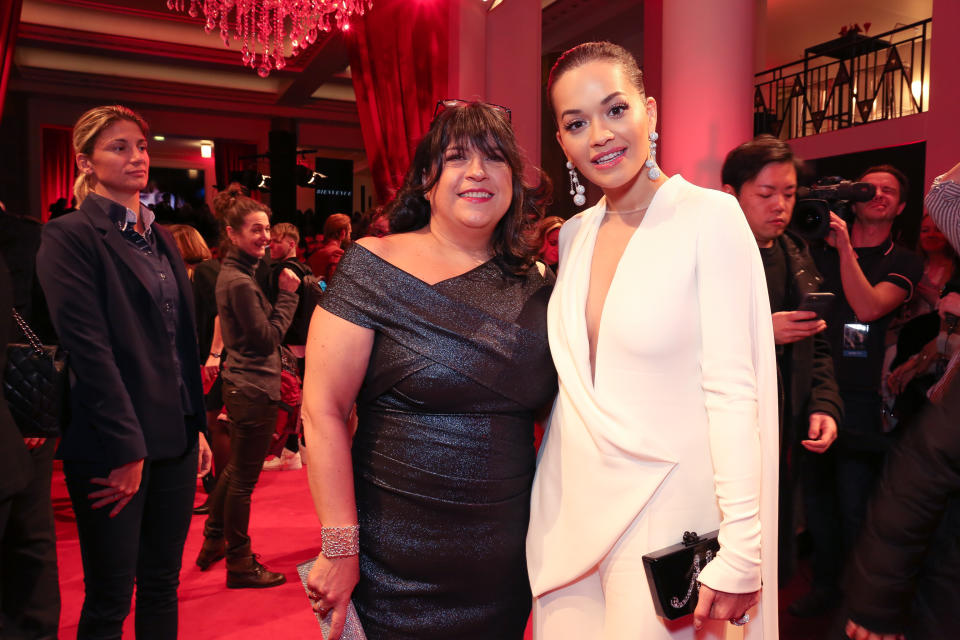 <p>EL James and Rita Ora photographed for the Fifty Shade Freed Premiere on Feb 6, 2018 in Paris, France. (Photo by Olivier VIGERIE / Contour by Getty Images) </p>