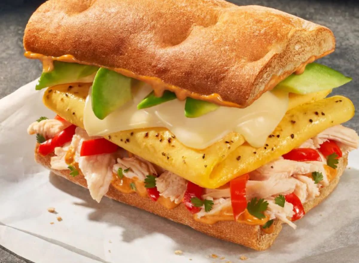 Chipotle Chicken, Egg & Avocado on Ciabatta