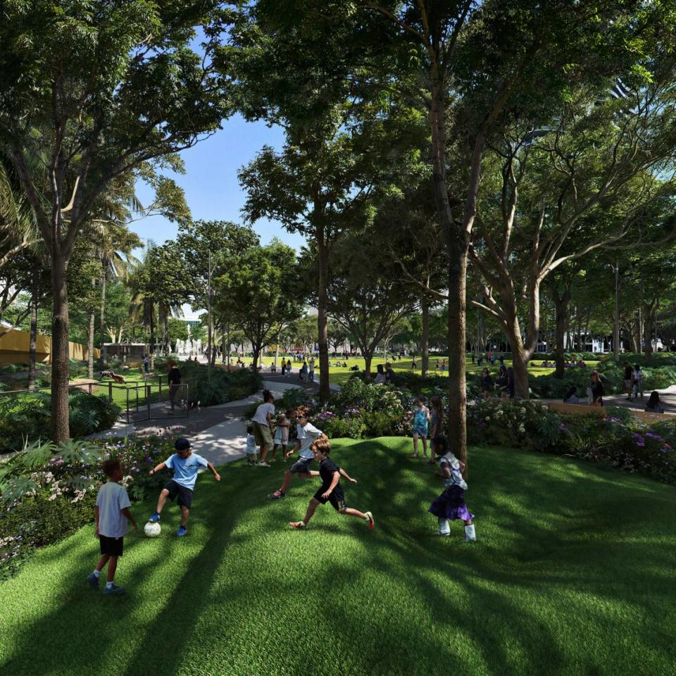 Rendering of children’s moundscape at Huizenga Park in downtown Fort Lauderdale.