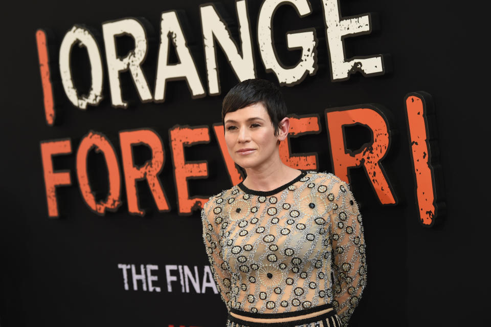 Yael Stone attends the "Orange Is The New Black" Final Season World Premiere at Alice Tully Hall, Lincoln Center on July 25, 2019 in New York City. (Photo by Dimitrios Kambouris/Getty Images)