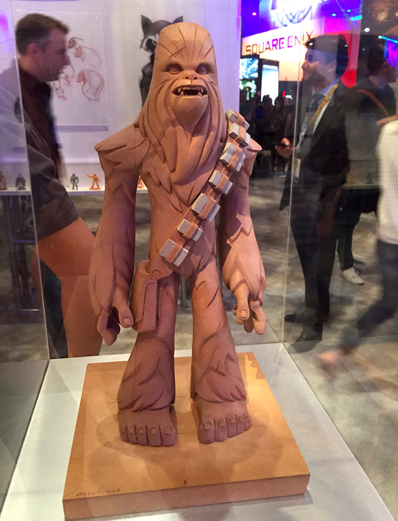 Large-scale sculpt of Wookiee hero on display at E3.