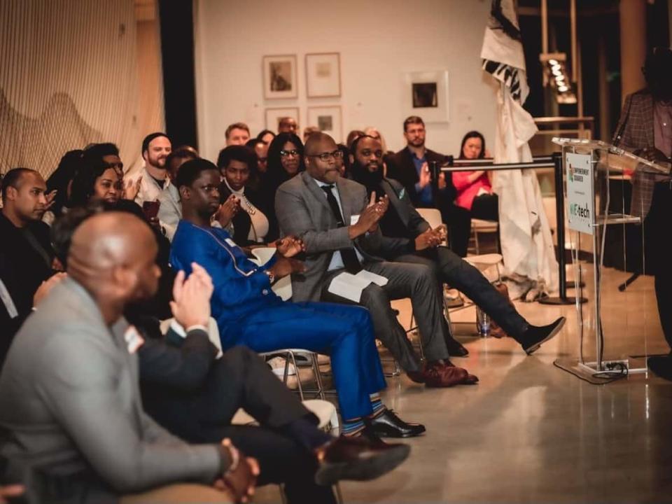 On Tuesday, around 100 entrepreneurs, founders and supporters gathered for the launch of the Southwestern Ontario Black Entrepreneurship Network at Art Windsor-Essex.  (Submitted by Heather Taylor, HT Photography - image credit)