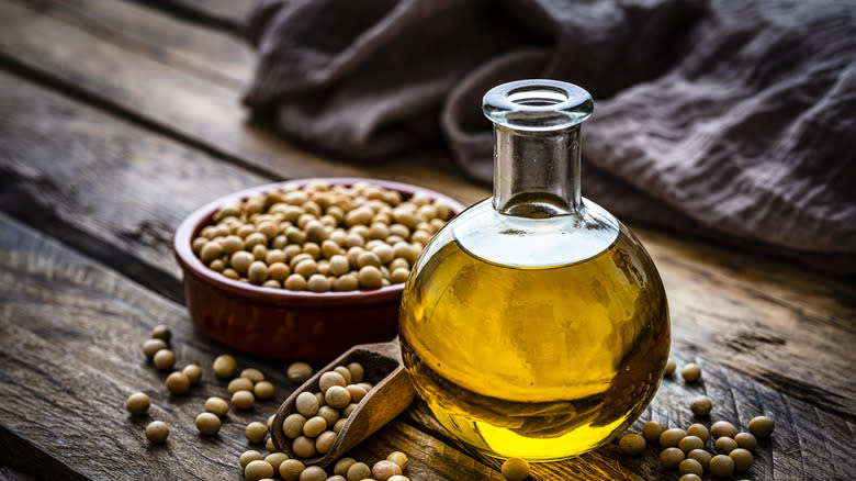 bowl of soybean oil