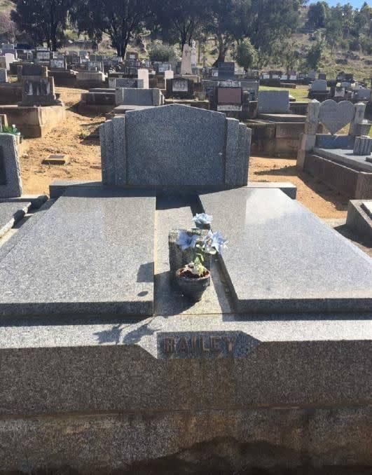 The resting place of 14-year-old Frederick Bailey and his mother. Source: Supplied