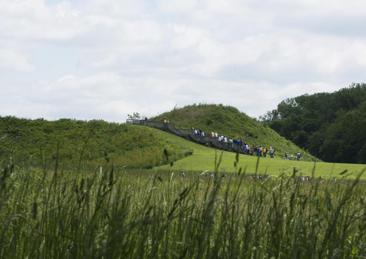 Mound A at Angel Mounds State Historic Site in southwestern Indiana