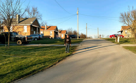 David Stawovy, owner and manager of the town, walks down a street in Reduction, Pennsylvania, March 23, 2017. Photo courtesy of Patricia Stawovy/Handout via REUTERS