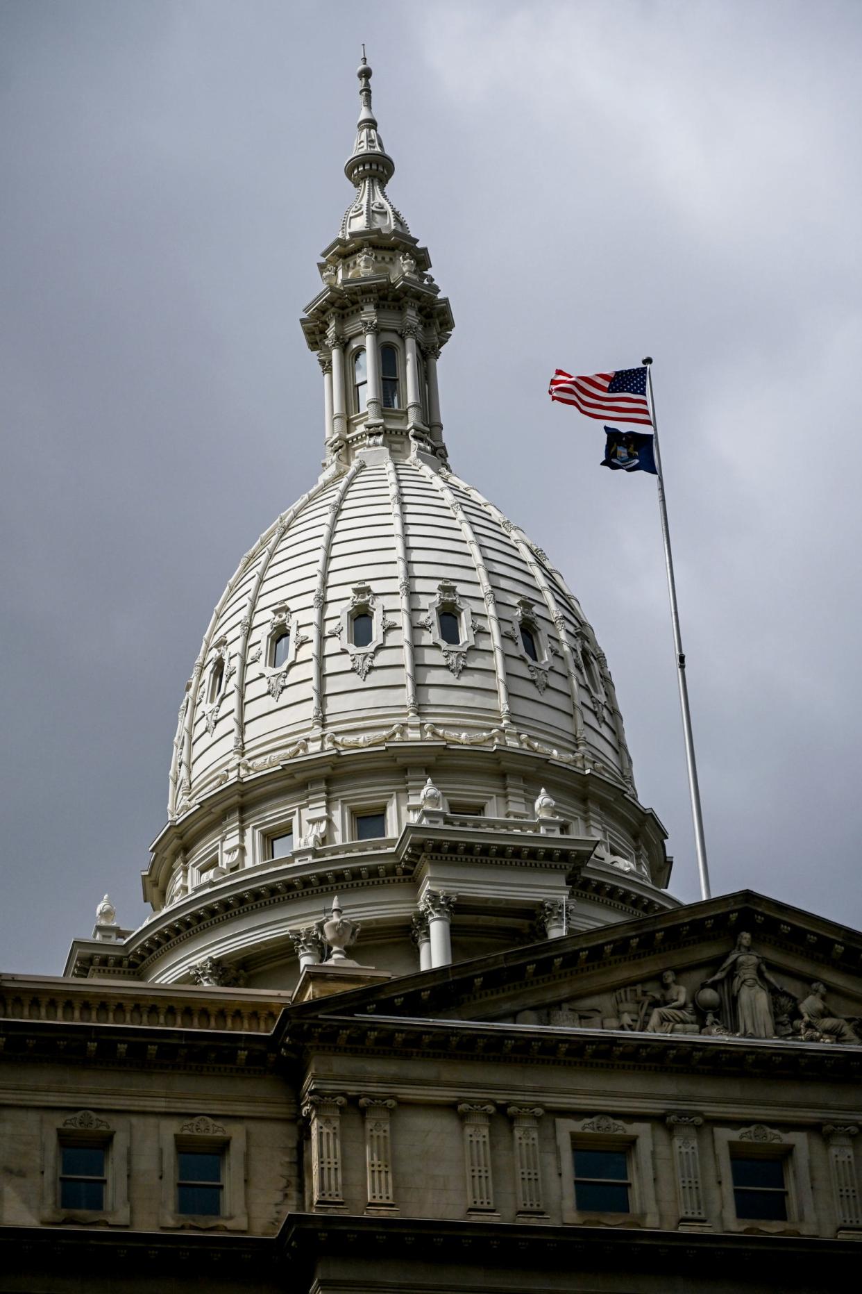 The Michigan Capitol dome on Friday, April 5, 2024, in Lansing.