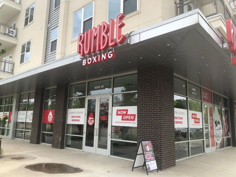 A Rumble Boxing storefront in Memphis, Tennessee.