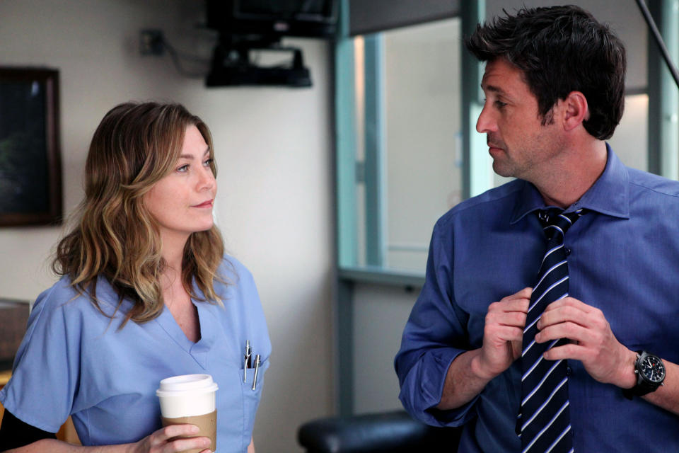 GREY'S ANATOMY, Ellen Pompeo, Patrick Dempsey, 'State of Love and Trust', (Season 6, episode 13, aired February 4, 2010), 2005 -, photo: Adam Larkey / ©ABC / courtesy Everett Collection