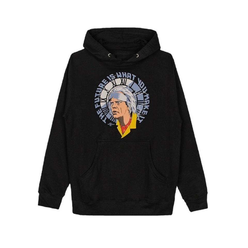 Doc Brown Back to the Future hoodie.