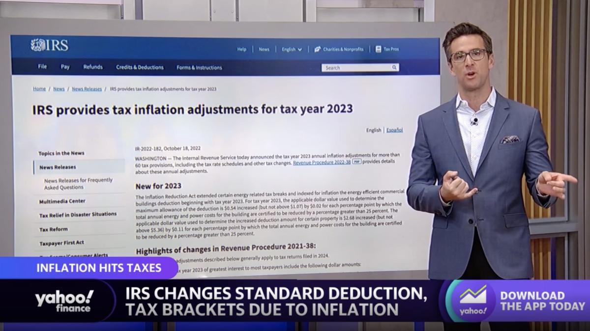 IRS adjusts tax brackets and standard deductions due to inflation