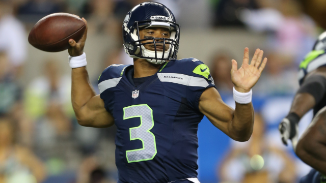 Seahawks QB Russell Wilson enjoys time with Texas Rangers