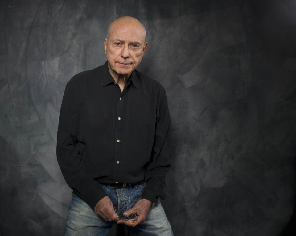 FILE - Alan Arkin poses for a portrait in the Fender Music Lodge during the 2011 Sundance Film Festival in Park City, Utah on Jan. 25, 2011. (AP Photo/Victoria Will, file)