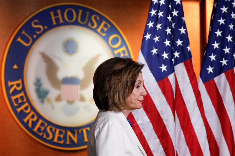 House Speaker Pelosi speaks about Trump impeachment inquiry during news conference on Capitol Hill in Washington