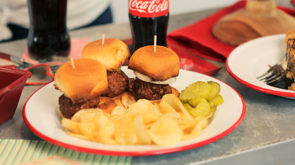 Meatball Sliders with Coca-Cola BBQ Sauce