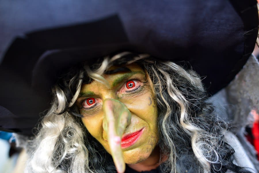 A witch poses for a photo. (Photo/Thomas Lohnes via Getty Images)