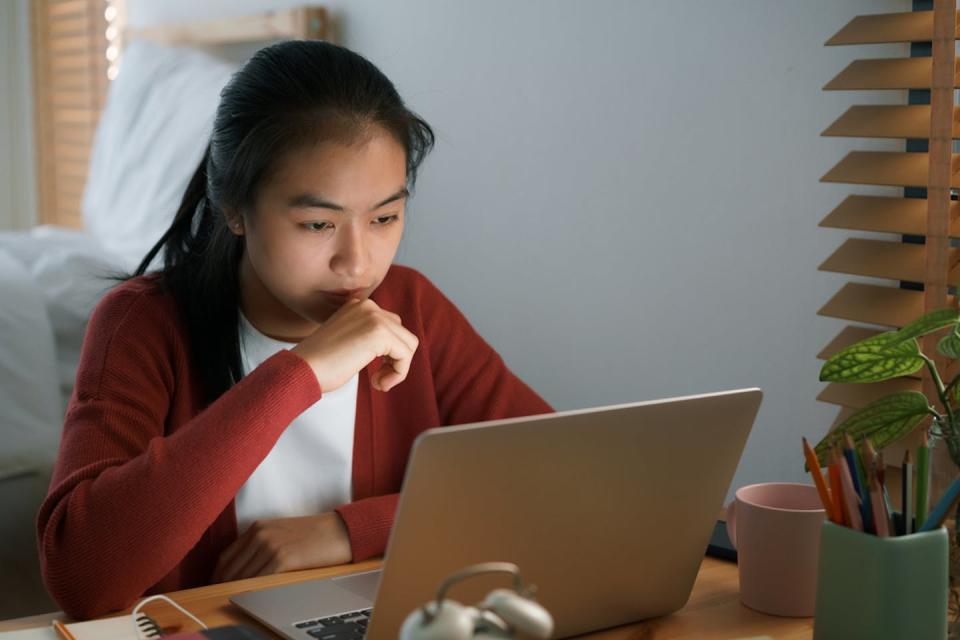 Some teenagers can access their own immunisation records. <a href="https://www.shutterstock.com/image-photo/asian-girls-sitting-stressed-studying-online-2007572123" rel="nofollow noopener" target="_blank" data-ylk="slk:Shutterstock;elm:context_link;itc:0;sec:content-canvas" class="link ">Shutterstock</a>