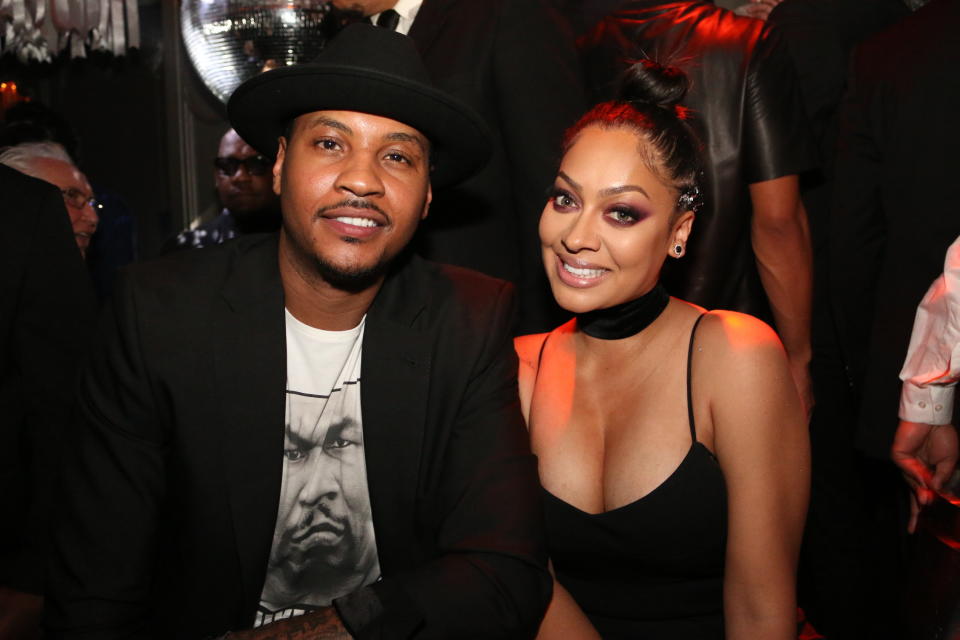 La La Anthony and Carmelo Anthony.