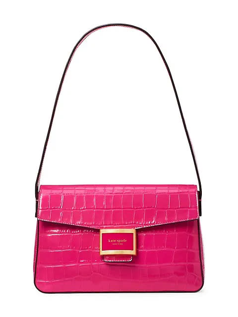 Kate Spade New York Katy Croc Embossed Medium Shoulder Bag. Image via The Bay.